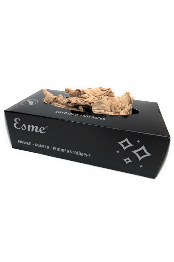 Sosete de unica folosinta culoare BEJ - 100 buc / cutie