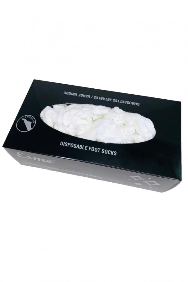 Sosete de unica folosinta culoare ALBA - 100 buc / cutie