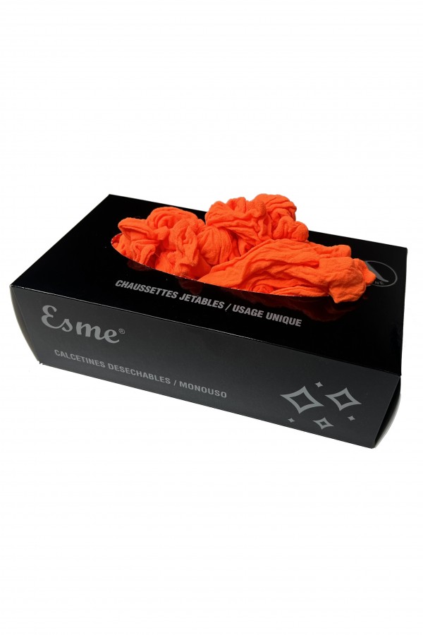 Sosete de unica folosinta culoare PORTOCALIE - 100 buc / cutie